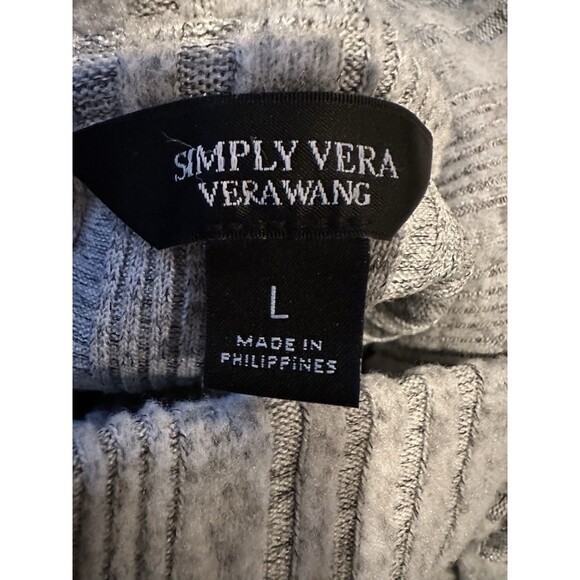 Womens Simply Vera Wang Cowl Neck Ribbed Knit Sweater Size Large - Picture 3 of 6